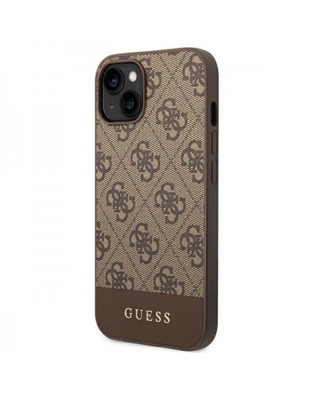 Guess GUHCP14MG4GLBR iPhone 14 Plus 6,7" brązowy/brown hard case 4G Stripe Collection