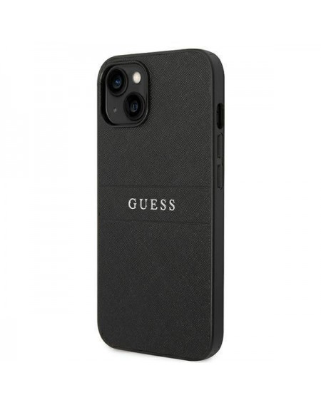 Guess GUHCP14SPSASBBK iPhone 14 6,1" czarny/black Saffiano Strap