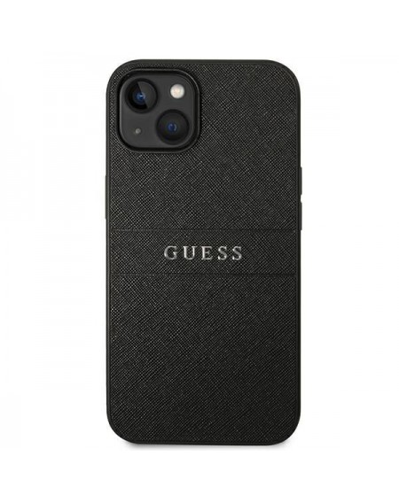 Guess GUHCP14SPSASBBK iPhone 14 6,1" czarny/black Saffiano Strap