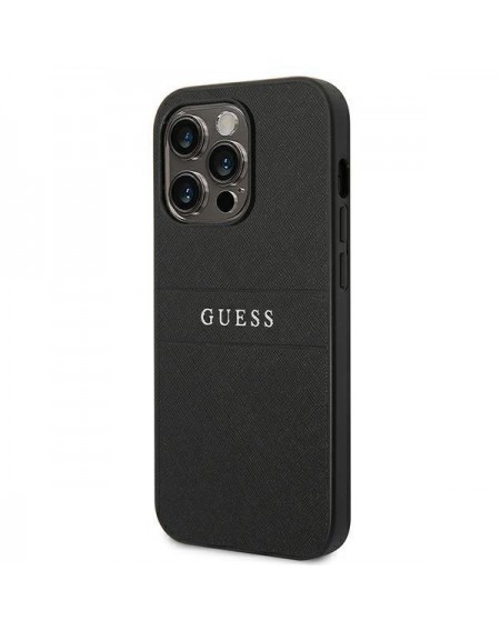 Guess GUHCP14LPSASBBK iPhone 14 Pro 6,1" czarny/black Saffiano Strap