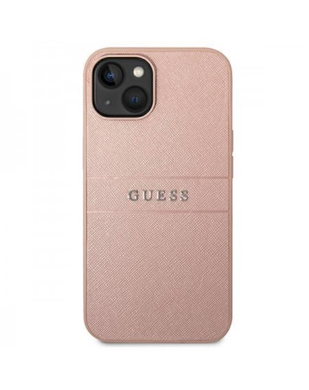 Guess GUHCP14MPSASBPI iPhone 14 Plus 6,7" różowy/pink Saffiano Strap