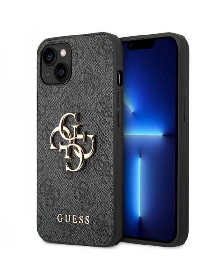 Guess GUHCP14S4GMGGR iPhone 14 6,1" szary/grey hardcase 4G Big Metal Logo