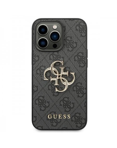 Guess GUHCP14L4GMGGR iPhone 14 Pro 6,1" szary/grey hardcase 4G Big Metal Logo