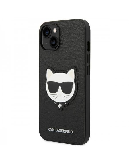 Karl Lagerfeld KLHCP14SSAPCHK iPhone 14 6,1" hardcase czarny/black Saffiano Choupette Head Patch
