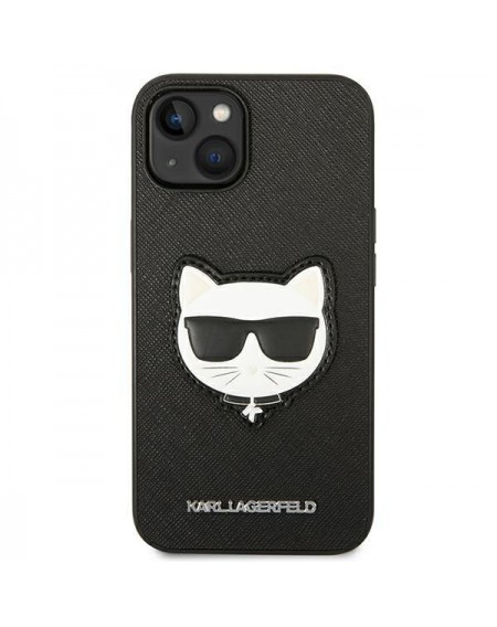 Karl Lagerfeld KLHCP14SSAPCHK iPhone 14 6,1" hardcase czarny/black Saffiano Choupette Head Patch