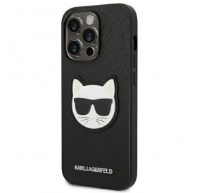Karl Lagerfeld KLHCP14LSAPCHK iPhone 14 Pro 6,1" hardcase czarny/black Saffiano Choupette Head Patch