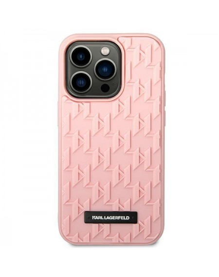 Karl Lagerfeld KLHCP14LRUPKLPP iPhone 14 Pro 6,1" hardcase różowy/pink 3D Monogram