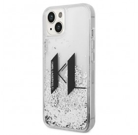 Karl Lagerfeld KLHCP14SLBKLCS iPhone 14 6,1" srebrny/silver hardcase Liquid Glitter Big KL