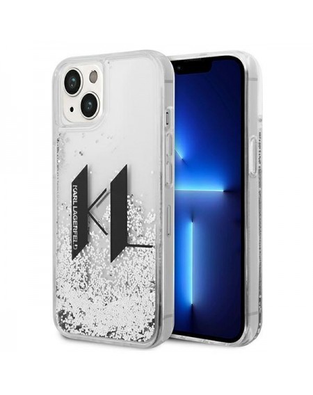 Karl Lagerfeld KLHCP14MLBKLCS iPhone 14 Plus 6,7" srebrny/silver hardcase Liquid Glitter Big KL