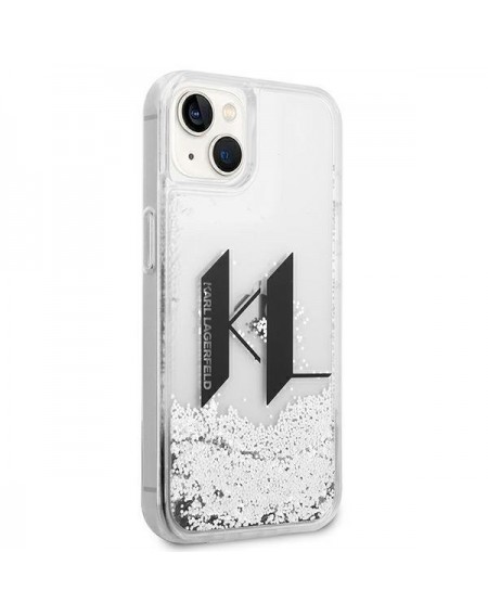 Karl Lagerfeld KLHCP14MLBKLCS iPhone 14 Plus 6,7" srebrny/silver hardcase Liquid Glitter Big KL
