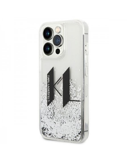 Karl Lagerfeld KLHCP14XLBKLCS iPhone 14 Pro Max 6,7" srebrny/silver hardcase Liquid Glitter Big KL