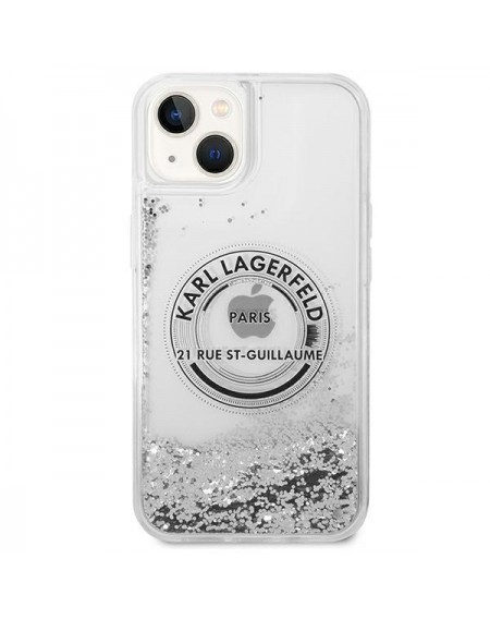 Karl Lagerfeld KLHCP14SLCRSGRS iPhone 14 6,1" srebrny/silver hardcase Liquid Glitter RSG
