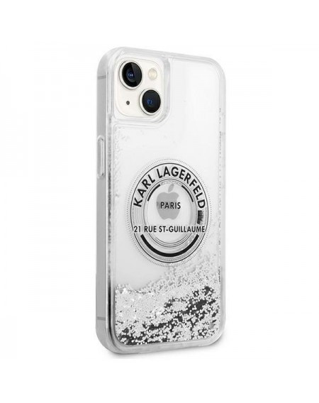 Karl Lagerfeld KLHCP14SLCRSGRS iPhone 14 6,1" srebrny/silver hardcase Liquid Glitter RSG