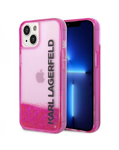 Karl Lagerfeld KLHCP14SLCKVF iPhone 14 6,1" różowy/pink hardcase Liquid Glitter Elong