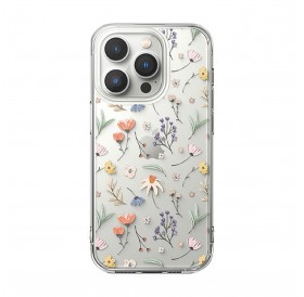 Ringke Fusion Design Armored Case Cover with Gel Frame for iPhone 14 Pro Max transparent (Dry flowers) (FD645E30)