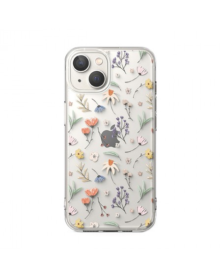 Ringke Fusion Design Armored Case Cover with Gel Frame for iPhone 14 transparent (Dry flowers) (FD633E30)