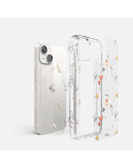 Ringke Fusion Design Armored Case Cover with Gel Frame for iPhone 14 transparent (Dry flowers) (FD633E30)
