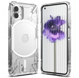 Ringke Fusion X case armored cover with Nothing Phone 1 frame transparent (FX667E52)