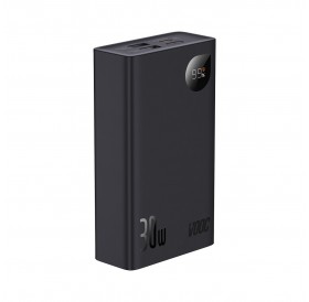 Baseus Adaman2 powerbank with digital display 20000mAh 30W 2 x USB / 1x USB Type C Power Delivery Quick Charge SCP, Oppo Super VOOC black (PPAD050101)
