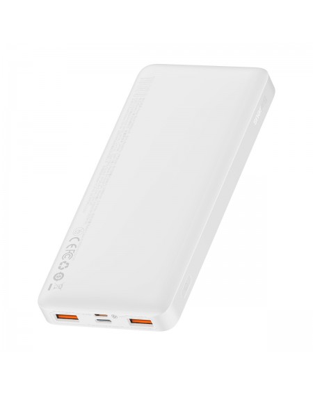 Baseus Bipow Fast Charging Power Bank 10000mAh 20W white (Overseas Edition) + USB-A - Micro USB cable 0.25m white (PPBD050502)