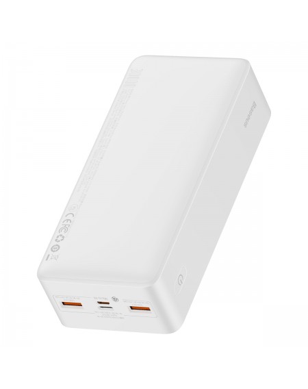 Baseus Bipow Fast Charge Power Bank 30000mAh 20W white (Overseas Edition) + USB-A - Micro USB 0.25m cable white (PPBD050402)