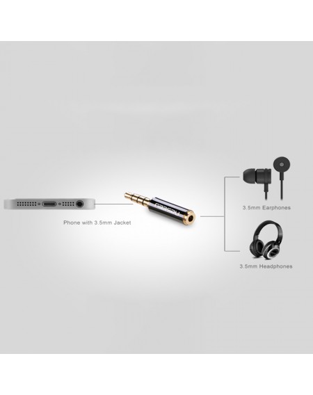 Ugreen audio adapter jack 3.5mm male to jack 2.5mm female black (20502)