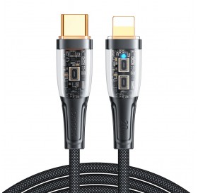 Joyroom fast charging cable with smart switch USB-C - Lightning 20W 1.2m black (S-CL020A3)