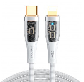 Joyroom fast charging cable with smart switch USB-C - Lightning 20W 1.2m white (S-CL020A3)