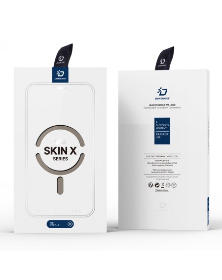 Dux Ducis Skin X Pro case iPhone 14 Plus MagSafe magnetic flip case beige