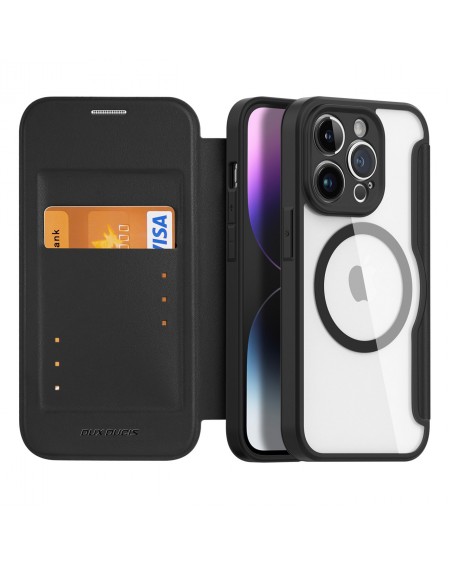 Dux Ducis Skin X Pro case iPhone 14 Pro MagSafe magnetic flip cover black