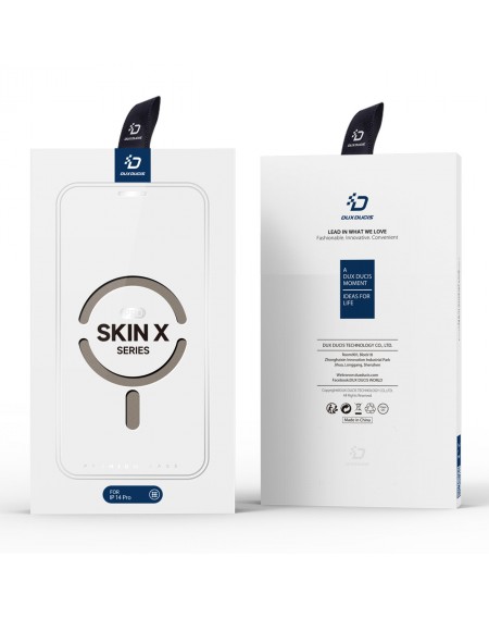 Dux Ducis Skin X Pro case iPhone 14 Pro MagSafe magnetic flip cover beige