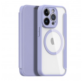 Dux Ducis Skin X Pro Case iPhone 14 Pro Magnetic MagSafe Flip Case Purple