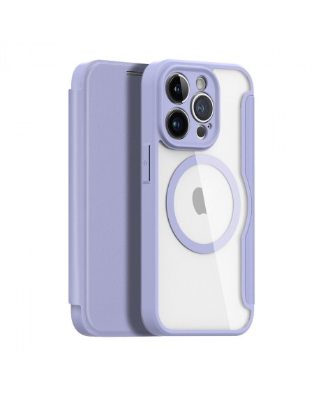 Dux Ducis Skin X Pro Case iPhone 14 Pro Magnetic MagSafe Flip Case Purple