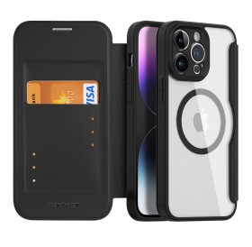 Dux Ducis Skin X Pro Case iPhone 14 Pro Max Magnetic MagSafe Flip Case Black