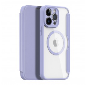 Dux Ducis Skin X Pro Case iPhone 14 Pro Max Magnetic MagSafe Flip Case Purple