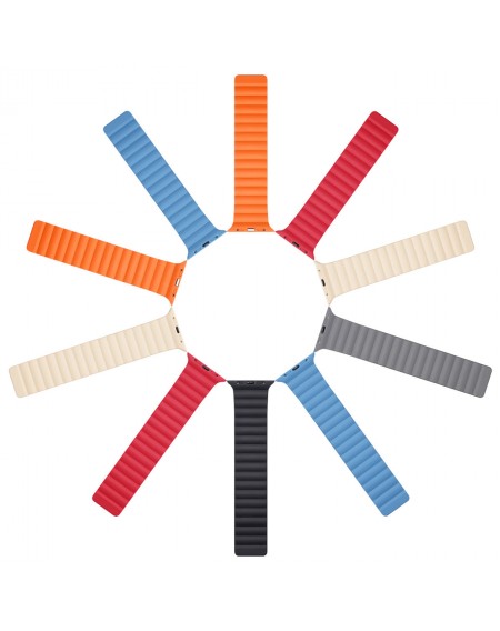 Dux Ducis Magnetic Strap Apple Watch Ultra Magnetic Bracelet Band Black & Orange (Chain Version)