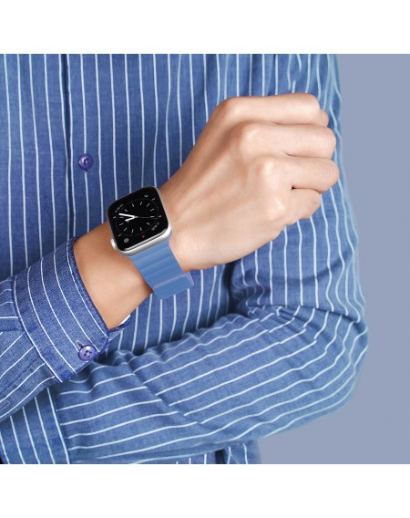 Dux Ducis Magnetic Strap Apple Watch Ultra Magnetic Bracelet Wristband Blue (Chain Version)