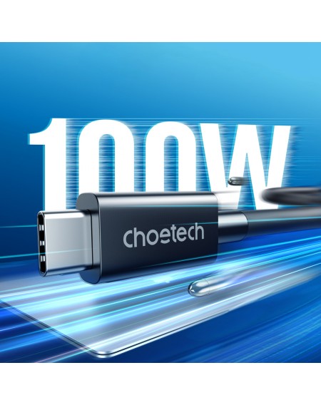 Choetech cable USB-C - USB-C Thunderbolt 4 0.8m black (A3010)