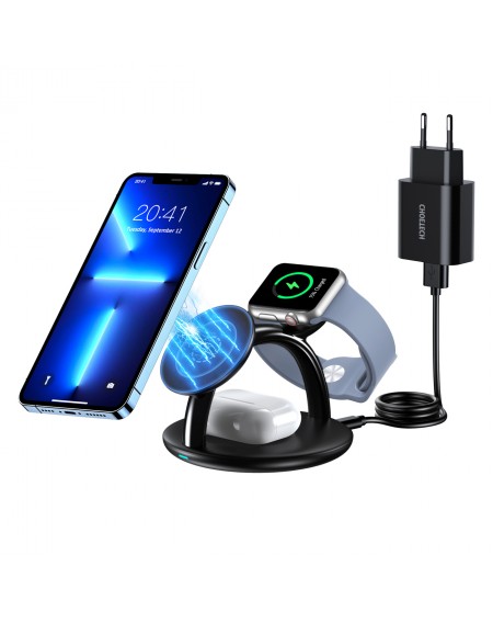 Choetech 3in1 inductive charging station iPhone 12/13/14, AirPods Pro, Apple Watch black (T587-F)