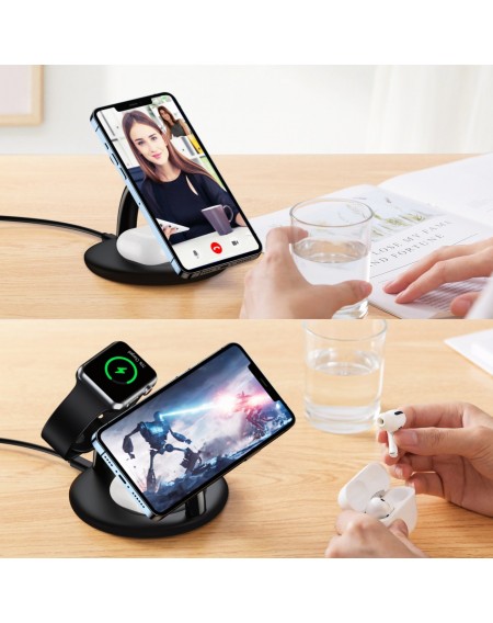 Choetech 3in1 inductive charging station iPhone 12/13/14, AirPods Pro, Apple Watch black (T587-F)