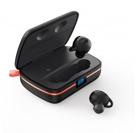 Choetech TWS wireless headphones waterproof with solar panel and built-in 2500mAh powerbank black (BH-T05)
