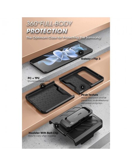 Supcase Unicorn Beetle Pro case for Samsung Galaxy Z Flip 4 blue