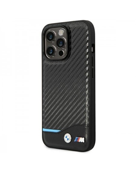 Case BMW BMHCP14L22NBCK iPhone 14 Pro 6.1 &quot;black / black Leather Carbon
