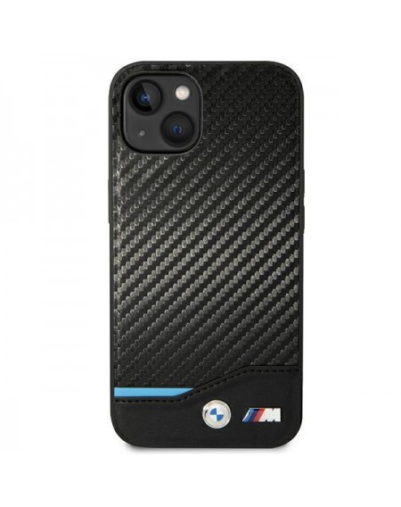 Case BMW BMHCP14M22NBCK iPhone 14 Plus 6.7 &quot;black / black Leather Carbon