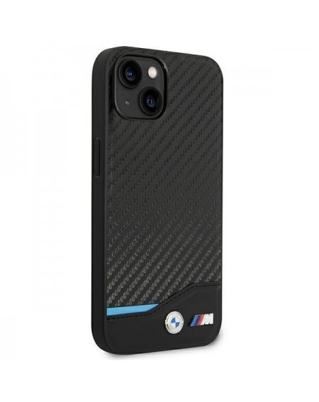 Case BMW BMHCP14M22NBCK iPhone 14 Plus 6.7 &quot;black / black Leather Carbon