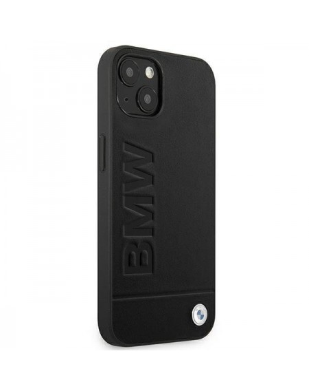 Case BMW BMHCP14MSLLBK iPhone 14 Plus 6.7 &quot;black / black Leather Stamp