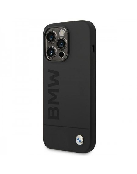 Etui BMW BMHMP14LSLBLBK iPhone 14 Pro 6,1" czarny/black hardcase Silicone Signature Logo Magsafe