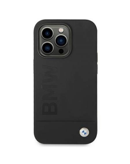 Etui BMW BMHMP14LSLBLBK iPhone 14 Pro 6,1" czarny/black hardcase Silicone Signature Logo Magsafe