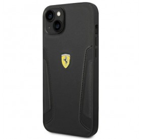 Ferrari FEHCP14SRBUK iPhone 14 6.1 &quot;black / black hardcase Leather Stamp Sides