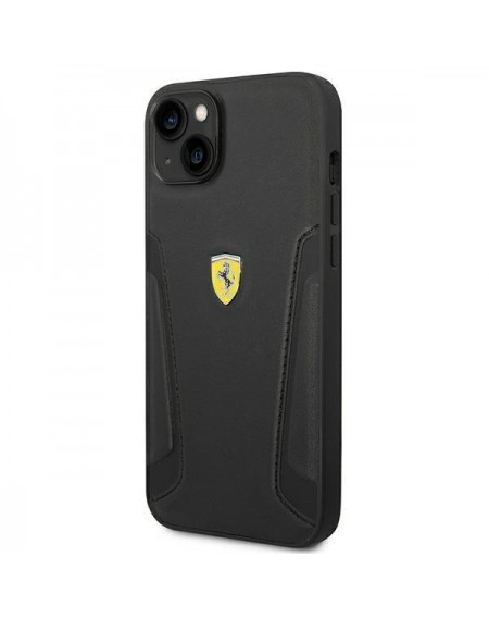 Ferrari FEHCP14SRBUK iPhone 14 6.1 &quot;black / black hardcase Leather Stamp Sides